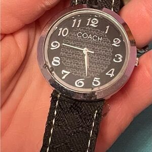 Coach Watch With Coach Signature Leather Band
